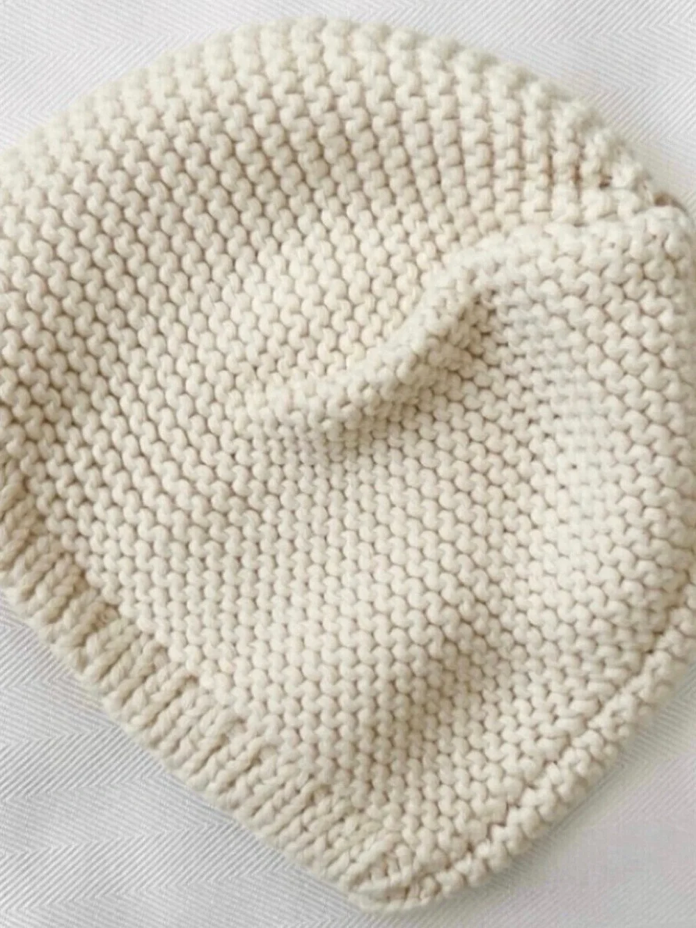 Kids Cream Knit Beanie - Soft Baby Hat